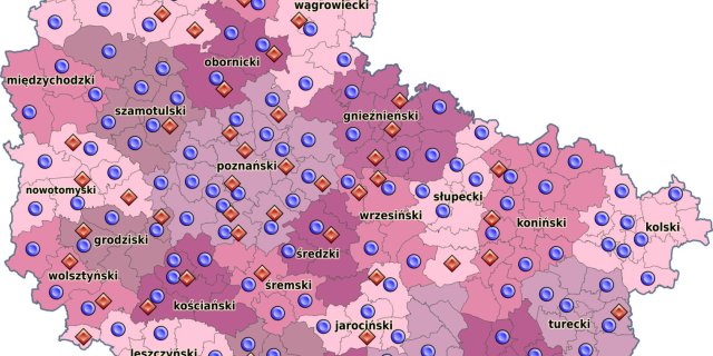 Infografika pokazująca inwestycje w samorządach, dofinansowane w ostatnich latach przez województwo z programów „Szatnia na medal” i lekkoatletycznego.