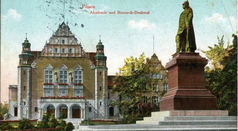 Dawny pomnik Bismarcka w Poznaniu.